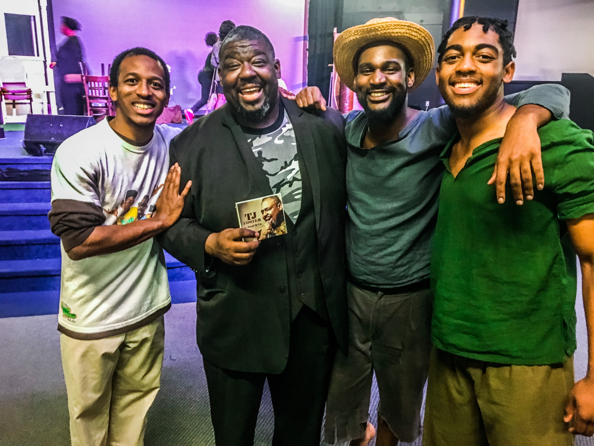 Backstage group photo with Julian Austin